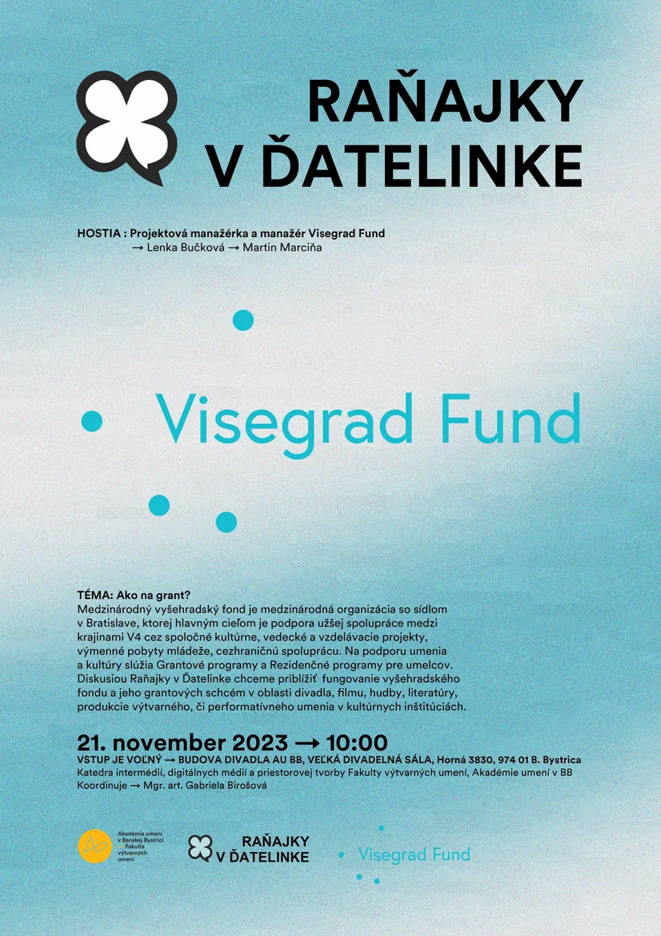 Diskusia Visegrad Fund → Ako na grant? — fotografia 1